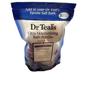 Dr Teal’s Ultra Moisturizing Lavender Sunflower Jojoba Oil Soothing 5 Bath Bombs
